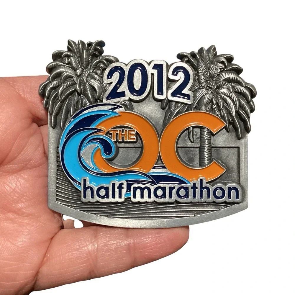 The OC Half Marathon Running Race Medal & Lanyard Orange County CA 2009 & 2012